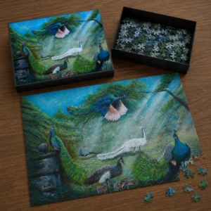 Rompecabezas – Valle de pavo reales (500 piezas)